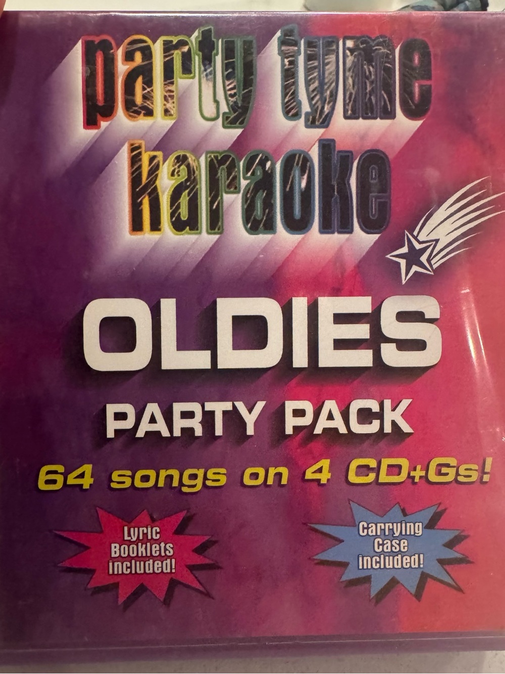 Party Tyme Karaoke - Oldies Party Pack - 64 songs on 4 CD+G’s (Lyric booklets)
